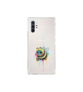 Samsung Galaxy Note 10 Plus ile uyumlu Splash arı tasarımlı şeffaf silikon kılıf
