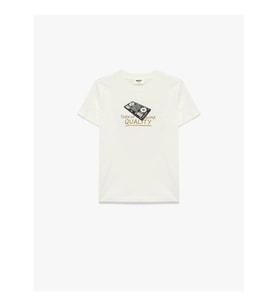 Koton Baskılı Ekru Erkek Çocuk T-Shirt 6SKB10420TK