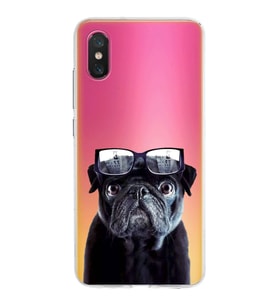 PrintiFy Xiaomi Mi 8 Pro ile Uyumlu 1mm Slim Fit Köpek 3 050f Baskılı Şeffaf  Kılıf