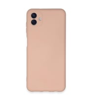 Samsung Galaxy A04e Kılıf Nano İçi Kadife Silikon - Pudra