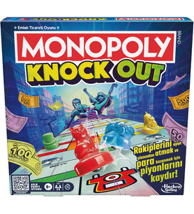 Monopoly Knockout Aile Partileri için Kutu Oyunu Türkçe (Mavi)