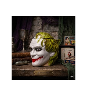 Palyaço Karakter Tasarımlı 3D Joker Seramik Kapaklı Kupa Bardak Hediyelik
