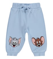 Civil Baby Tom and Jerry Baskılı 3-18 Ay Tek Alt Bebe - Mavi