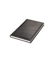 Deri Defter Günlük Journal Ajanda Tarihli Çizgili 168 Yaprak Baron Vegan 17x24 cm (Siyah)
