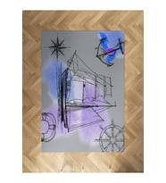 MEKTA HOME BEBEK VE ÇOCUK ODASI Korsan Gemi Desenli Halı