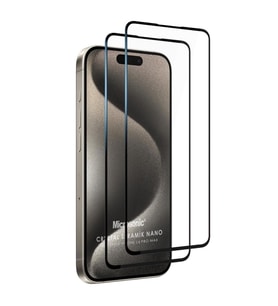 Microsonic Apple iPhone 14 Pro Max Crystal Seramik Nano Ekran Koruyucu Siyah (2 Adet)