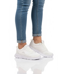 Slazenger Beyaz Hafif Esnek Bağcıklı Cilt Unisex Spor Ayakkabı Epic G