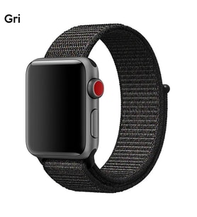 Ally Apple Watch 7-8 41mm 6-5-4 40mm Nylon Loop Spor Kayış Kordon 3-2-1 38mm-(5775 - HEP-3272-423