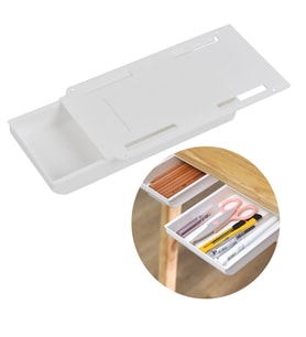 KENDİNDEN YAPIŞKANLI 21 CM X 15.5 CM X 3.2 CM PORTATİF PLASTİK MASA ALTI ORTA BOY ÇEKMECE