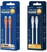 100W Type-C to Type-C Hızlı Şarj ve Data Kablosu 1.3m Beyaz AZ-B03a (100w Type-C to Type-C Beyaz)