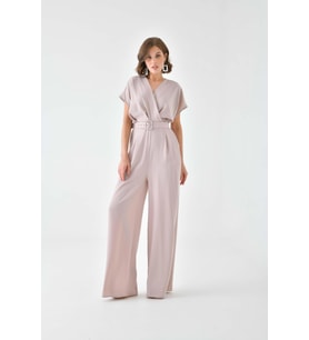 Ftz Women Kadın Kemerli Tulum Beige 30724
