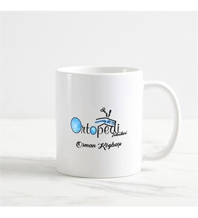 Ortopedi Teknikeri Kupa Bardak (1. Tasarım) (Beyaz)