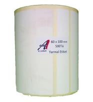 Kirtasiyejet Etiket Termal Etiket 60 x 100 mm 5,000 Adet Termal Barkod Etiketi 500 Sarımlı 10 Rulo