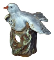 GÜVERCİNLİ KUŞ EVİ, 24 cm. El Boyaması Biblo, Dekoratif El Sanatları, ev & ofis özgün dekor ürünü