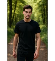Erkek %100 Pamuk Basic T-shirt