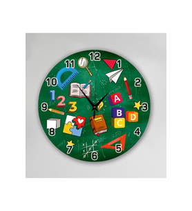 bilge Tasarım Çocuk Odası Duvar Saati 30 x 30 CM (Karışık)