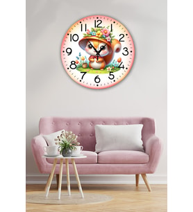 bilge Tasarım Çocuk Odası Duvar Saati 30 x 30 CM (Karışık)