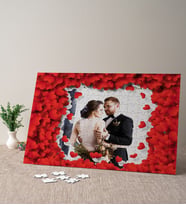 A4 Boyutunda Kalpli Fotoğraflı Puzzle
