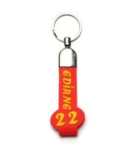 SLİKON SAPLI ŞEHİR PLAKA  ANAHTARLIK-(EDİRNE22)ANAH142