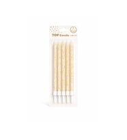 Simli Doğum Günü Mum Seti 15cm 6lı Gold