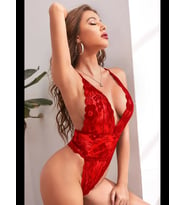 Fantezia Night Kadın Kırmızı Dantel Sırtı Ip Detaylı Babydoll