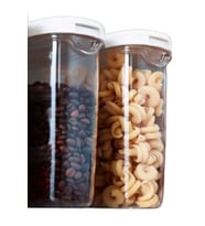 İki Adet Beyaz Saklama Kabı 8x18 cm, 1,3 L, Pratik ve Şık Tasarım