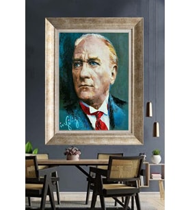 Gümüş Çerçeveli Atatürk Tablo za66