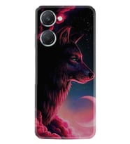 Vivo Y18 Kılıf Desenli Silikon Wolf And Moon 1380