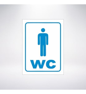 Wc Erkek 21x28 Arkası Sticker