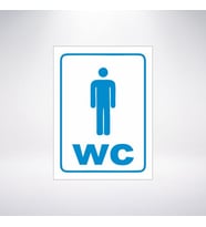 Wc Erkek 21x28 Arkası Sticker