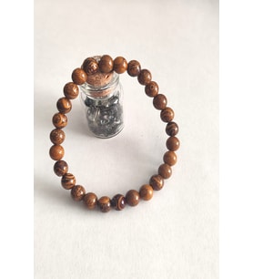 SERTİFİKALI 6 MM ODUN JASPER DOĞALTAŞ BİLEKLİK