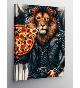 Kanvas Tablo Pizza Tutan Aslan