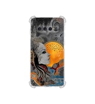 PrintiFy Samsung Galaxy S10 ile Uyumlu Simya Serisi Mozaik Tanrıça Tasarımlı Uv Baskılı Köşe Korumalı Antişok Kılıf