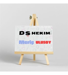 Diş Hekimlerine Özel Tasarımlı İroka Ayaklı Masa Üstü İsimlik