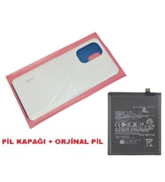 Xiaomi POCO F3 Arka Kapak Batarya Kapağı + PİL (CAM) BEYAZ