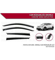 Toyota Chr Kromlu Cam Rüzgarlığı Niken 2018+ sonrası modeller (Beyaz)