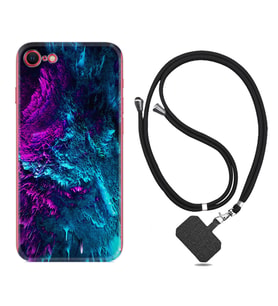 Apple iPhone 5 6 7 8 Plus Se XR Kılıf Boyun Askılı Silikon Explosive 1734