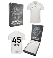 Galatasaray Orijinal Lisanslı Sarı Kişiye Özel T-Shirt Hediyelik Ahşap Kutulu (Beyaz)