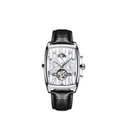Kronen&Söhne Cube Tourbillon Mekanik Otomatik Erkek Kol Saati (Siyah Gümüş)