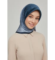 Armine Nostalji Tivil İpek 8611-31 Mavi Karışık Desen