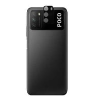 Ceponya Xiaomi Poco M3 3D Kamera Lens Koruyucu Temperli Cam (Siyah)