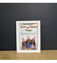 Çocukluk Fotoğraf Birleştirme, Çerçeve, Kişiye Özel, Konsept, Sevgiili Arkadaş Hediye (15x21) (Beyaz)