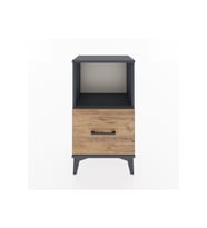 Arges Komodin Tek Raflı Tek Çekmeceli 44x30x80 Antrasit-Çam