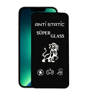Apple Uyumlu   iPhone 13 Anti Static Toz Tutmayan Çerçeveli Ekran Koruyucu Cam