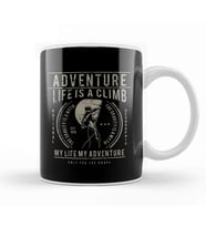 Life Is A Climb Adventure Kupa Bardak Porselen
