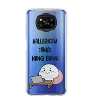 Poco X3 Pro / X3 NFC Uyumlu Halledicem Tasarımlı Şeffaf Telefon Kılıfı