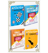 Arı Yayıncılık 8. SINIF ARI YAYINLARI TÜRKÇE+MATEMATİK ATÖLYEM VE DEFTER SETİ (Çok Renkli)