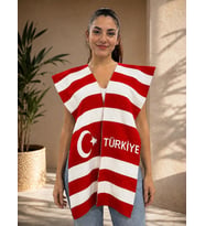Türkiye Omuz Atkısı-Kırmızı Beyaz Atkı-Milli Takım Omuz Atkısı-Türkiye-Ay Yıldız-Taraftar Atkı