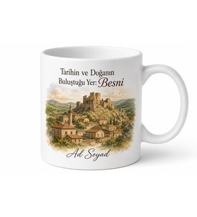 Besni Tarihi Dokusu Doğası Adıyaman Hatırası Kupa Bardak Hediye