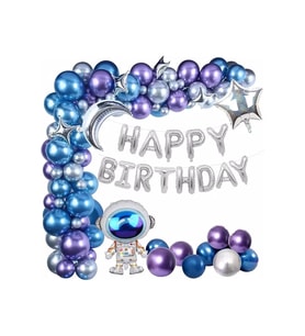 Uzay Temalı Doğum Günü Parti Süsü Lüks Balon Set
